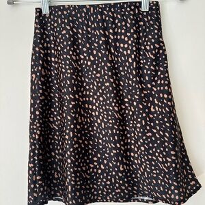 Silk Leopard-Print Mini Skirt